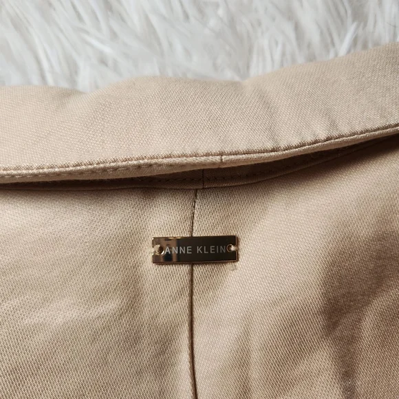 Anne Klein Foiled Light Coffee Maxi Shirt Dress - Picture 11 of 14